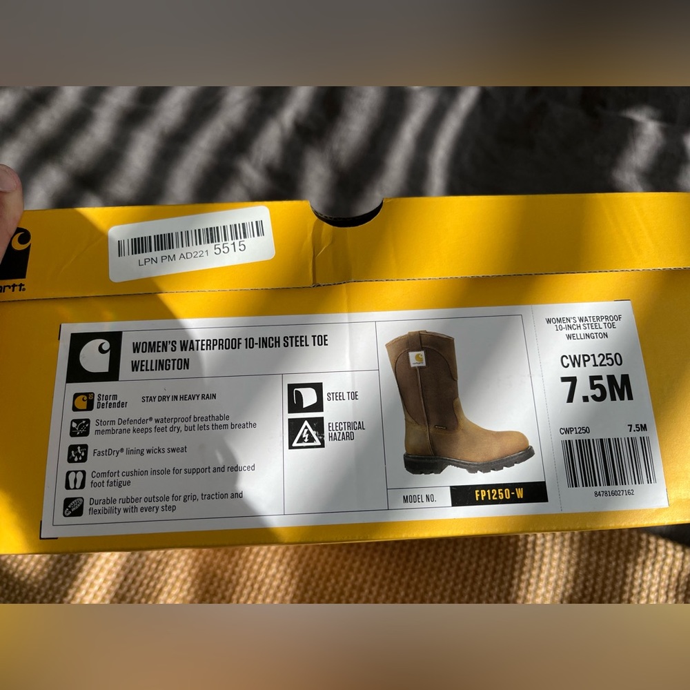 7.5 Carhartt womens Cwp1250 Safety Toe Work Boot Industrial Shoe, Bison